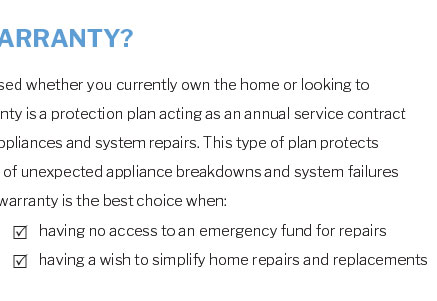 home warranty pre existing conditions